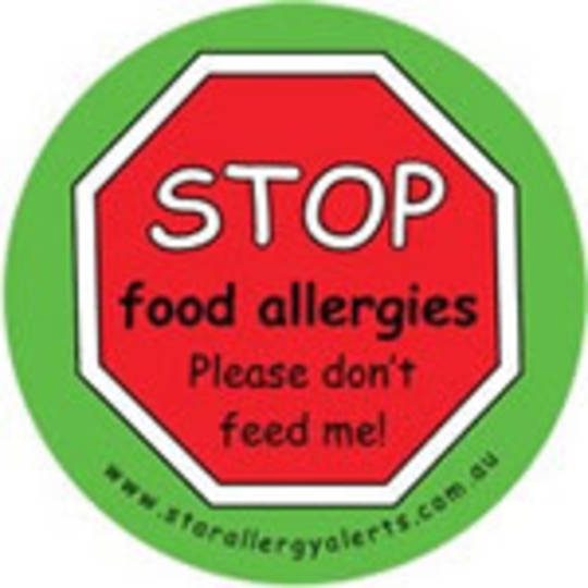 STOP Food Allergies please don't feed me! Badge Pack